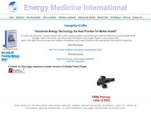 Tablet Screenshot of energy-medicine-international.com